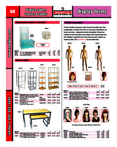 display cubes, towers & tables 48  display forms