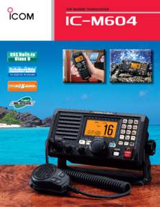 VHF MARINE TRANSCEIVER  1m depth for 30 minutes Superior receiver performance