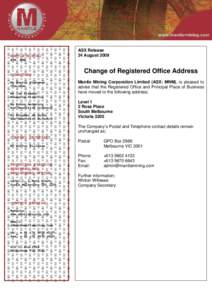 Willesee / Address / Economy of Australia / Economy of Oceania / Technology / Australian Securities Exchange / Economy of New South Wales / Email