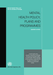 Mental Health Policy and Service Guidance Package