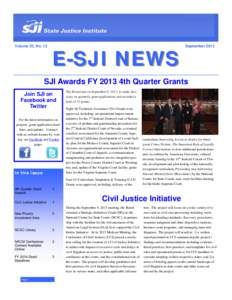 Volume 23, No. 12  E-SJI NEWS September 2013