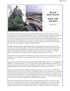 Page 1 of 3  BLACK MOUNTAIN: RAGS AND RICHES