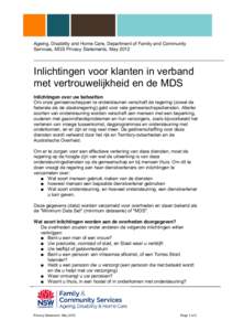 Client information on privacy and the Minimum Data Set - Dutch