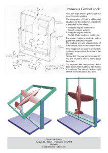 Infamous Gimbal Lock For a free flight aircraft, gimbal lock is a pure kinematic ­problem