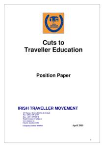 Cuts to Traveller Education Position Paper  IRISH TRAVELLER MOVEMENT