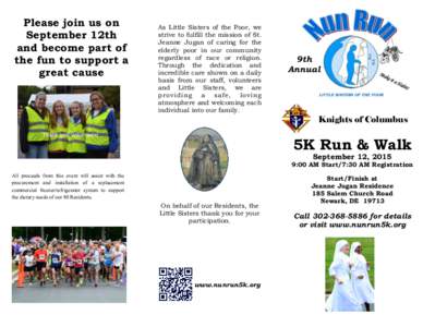 Please join us on September 12th and become part of the fun to support a great cause