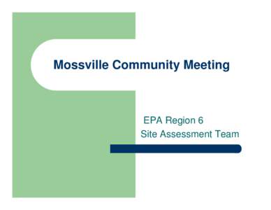 Mossville Community Meeting (January[removed]in Mossville, Louisiana