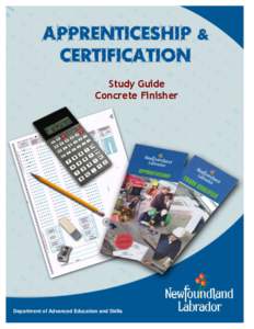 Study Guide Concrete Finisher Department of Advanced Education and Skills  Apprenticeship and Certification