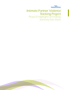 Intimate Partner Violence Tracking Project Phase IV Highlights of Findings Summary Fact Sheet  Intimate	
  Partner	
  Violence	
  Tracking	
  Project	
  