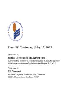 MISSOURI FARM BILL HEARING