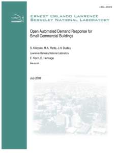 Open Automated Demand Response for Small Commercial Buildings