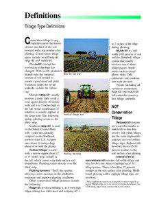 Definitions Tillage Type Definitions