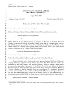 [removed]cv (L) Entergy Nuclear Vermont Yankee, LLC v. Shumlin 1 2 3