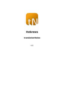 Hebrews translationNotes v11  Copyrights & Licensing