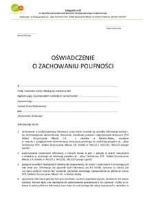 Załącznik nr B do Specyfikacji Warunków Zamówienia dla Przetargu pisemnego nieograniczonego związanego z realizacją projektu pt.: „Baza Techniczna SITA Zakład Oczyszczania Miasta S.A. Działki nr, 3411/2