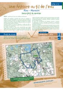 fiche n°37  Une histoire au fil de l’eau Rou - Marson DescriptiF du sentier Départ : parking en face du château de Marson