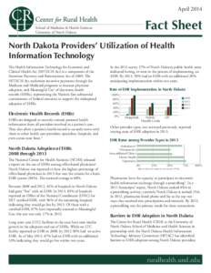 April[removed]Fact Sheet School of Medicine & Health Sciences University of North Dakota