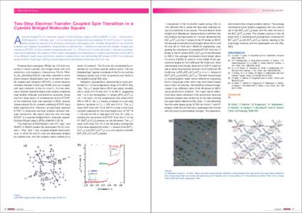 2 Materials Science  PF Activity Report 2010 #28 Two-Step Electron Transfer Coupled Spin Transition in a Cyanide Bridged Molecular Square