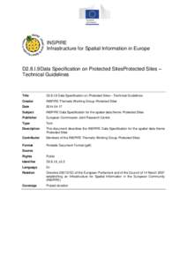 INSPIRE Infrastructure for Spatial Information in Europe D2.8.I.9 Data Specification on Protected SitesProtected Sites – Technical Guidelines