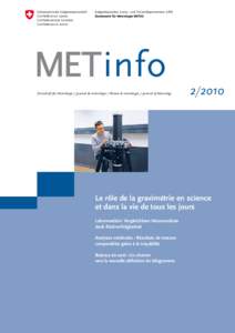 info Zeitschrift für Metrologie / Journal de métrologie / Rivista di metrologia / Journal of Metrology
