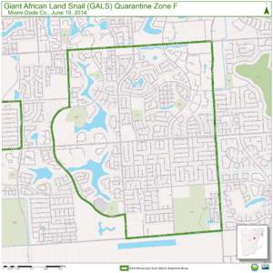 Giant African Land Snail (GALS) Quarantine Zone F  0TH A VE  SW