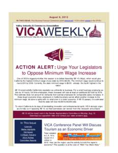 [removed]VICA Weekly - Minimum Wage Bill Must Be Defeated