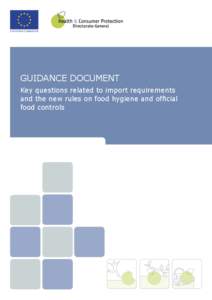 EUROPEAN COMMISSION  GUIDANCE DOCUMENT Key questions related to import requirements and the new rules on food hygiene and official food controls