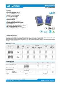 MRWI60C SERIES DC/DC Power Module 60W FEATURES ►Fully Encapsulated Plastic Case for Chassis and DIN-Rail Mounting Version