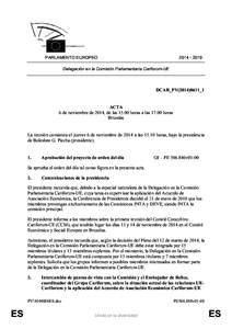 [removed]PARLAMENTO EUROPEO Delegación en la Comisión Parlamentaria Cariforum-UE  DCAR_PV(2014)0611_1