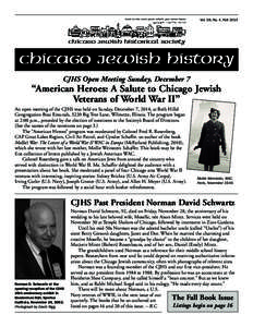 Look to the rock from which you were hewn  Vol. 38, No. 4, Fall 2014 chicago jewish historical society
