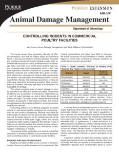 PURDUE EXTENSION ADM-3-W Animal Damage Management Department of Entomology