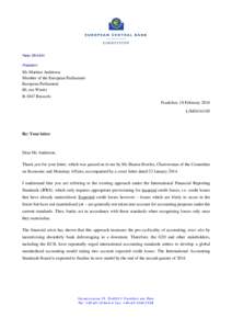 Letter to Ms Martina Anderson, MEP