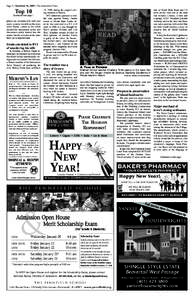 Page 2 / December 31, [removed]The Jamestown Press  Top 10 Continued from page 1