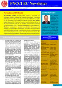 FNCCI EC Newsletter  Federation of Nepalese Chambers of Commerce & Industry (FNCCI) - Employers’ Council (EC) Issue-1 (Baisakh, Jestha, Asadh[removed]Formation of EC Board