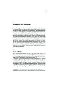 i  Oliver Zerbe and Simon Jurt: Applied NMR Spectroscopy for Chemists and Life Scientists — Chap. c01 — [removed] — page 1 — le-tex  i