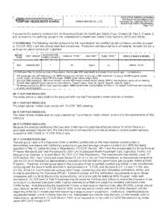 8- ~rR~~E~·c;t;~~~sAsoARD  EXECUTIVE ORDER A[removed]New Zero-Emission Vehicles in the Passenger Car, Light-Duty Truck, and Medium Duty Vehicle Classifications