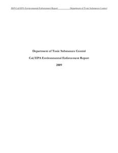 2009 Cal/EPA Environmental Enforcement Report (DTSC)