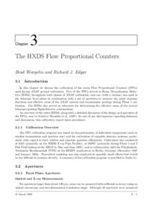 Chapter  3 The HXDS Flow Proportional Counters Brad Wargelin and Richard J. Edgar