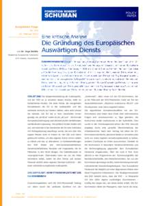 POLICY PAPER Europäische Frage Nr[removed]Februar 2011