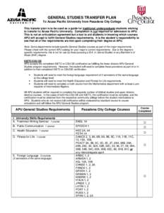 Microsoft Word - Pasadena City College GS Transfer Plan 10-11