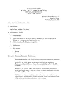 North Central Association of Colleges and Schools / Association of Community College Trustees / Monroe County Community College