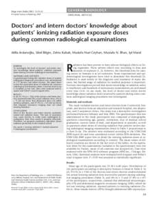 Diagn Interv Radiol 2007; 13:[removed]GENERAL RADIOLOGY © Turkish Society of Radiology 2007