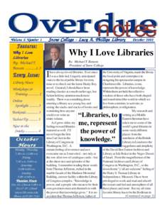 Overdue notes Volume 6 Number 1 Snow College - Lucy A. Phillips Library