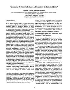 Taxonomy Revision in Botany: A Simulation of Historical Data