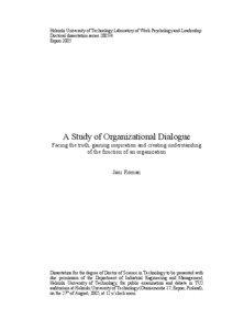 Helsinki University of Technology Laboratory of Work Psychology and Leadership Doctoral dissertation series[removed]Espoo 2005