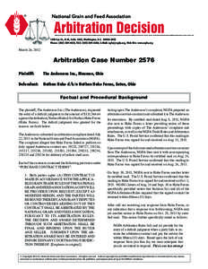 National Grain and Feed Association[removed]Eye St., N.W., Suite 1003, Washington, D.C[removed]Phone: ([removed], FAX: ([removed], E-Mail: [removed], Web Site: www.ngfa.org  March 26, 2012