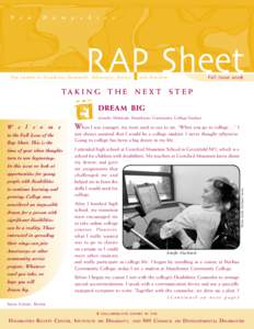 Rap Sheet Fall 08: Taking the Next Step