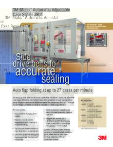 3M-Matic™ Automatic Adjustable Case Sealer a80f 3M ™ AccuGlide™ Taping Head 2+ for low impact sealing that protects cases