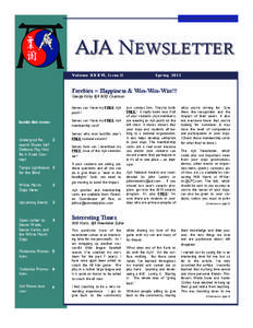 AJA NEWSLETTER Volume XXXVI, Issue II