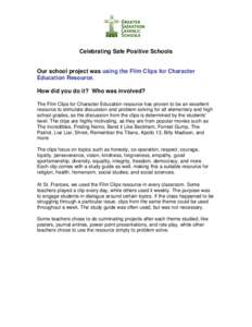 Microsoft Word - St. Frances - Safe Positive Schools Initiative.doc